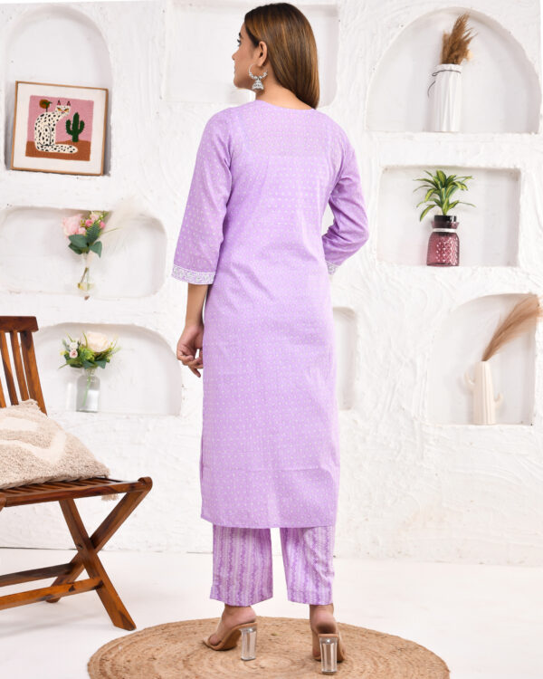 Jaipuri Printed Embroidery Cotton Kurta Pant Dupatta Set | Rs 4250 for Pack of 5pc of S-XXL | Rs 850 Per Pc - Image 5