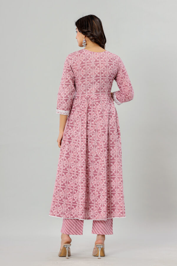 Anarkali Jaipuri Printed Cotton Kurta Pant Dupatta Set with Pocket | Rs 3980 for Pack of pc of S-XL | Rs 995 Per Pc - Image 8
