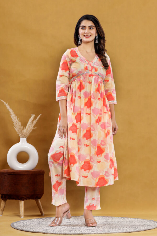 Women Jaipuri Printed Alia Cut Kurta Pant Dupatta Set | Rs 4975 for Pack of 5pc of S-XXL | Rs 995 Per Pc - Image 7